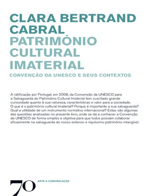cover image of Património Cultural Imaterial--Convenção da Unesco e Seus Contextos